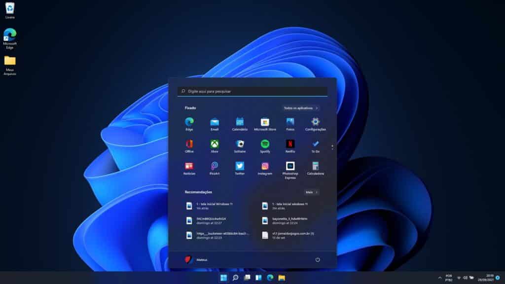 Tela Desktop Windows 11
