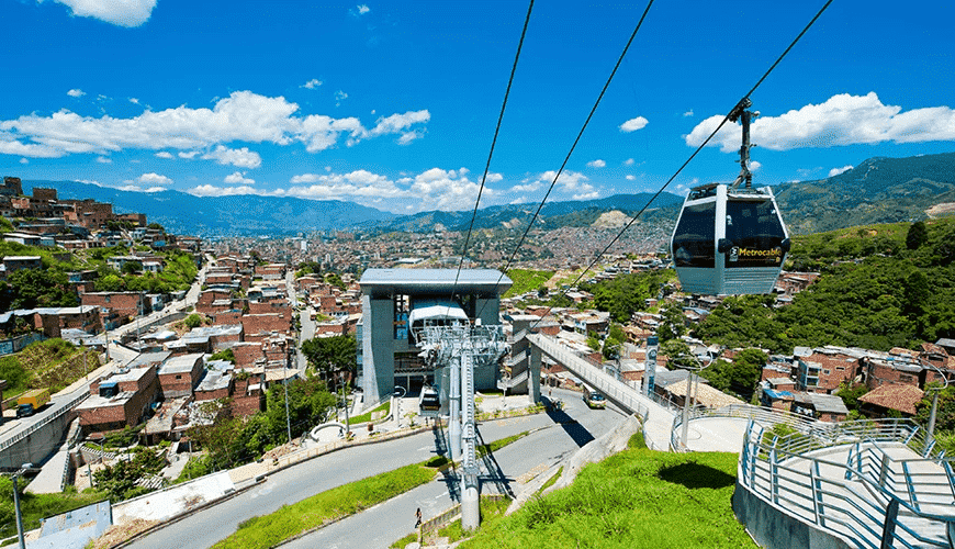 Teleférico em Medellín 