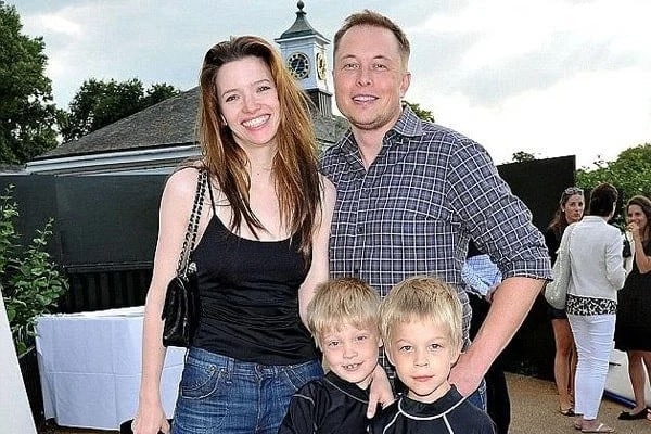 Justine Wilson, Elon Musk e seus filhos Griffin e Xavier