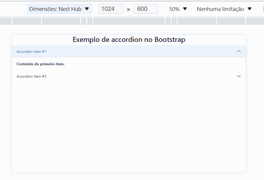 Exemplo de accordion no Bootstrap 1