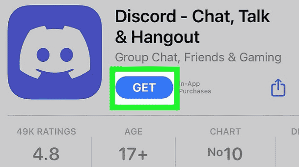 Baixando Discord no Apple