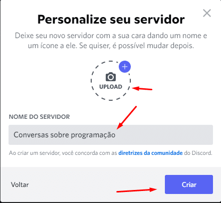 Personalizando o servidor