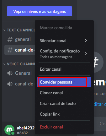 Adicionando membros no canal do Discord