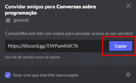 Convidando amigos e amigas