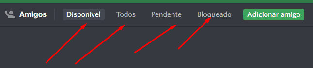 Filtrando por pessoas no canal do DIscord