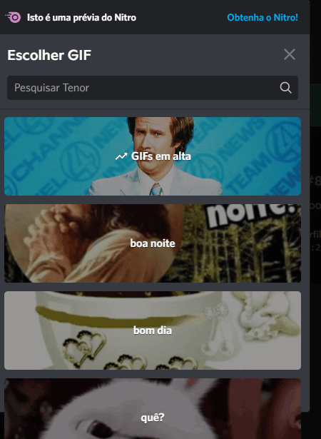 Escolher GIF para Discord