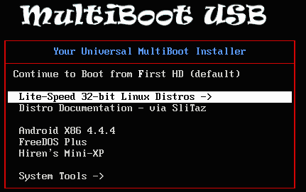 YUMI Multiboot Installer