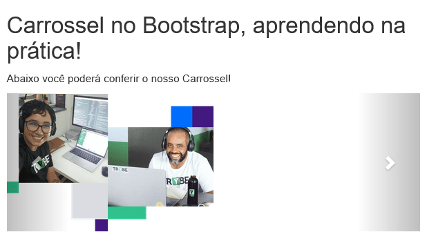 Exemplo de Carousel Bootstrap na prática