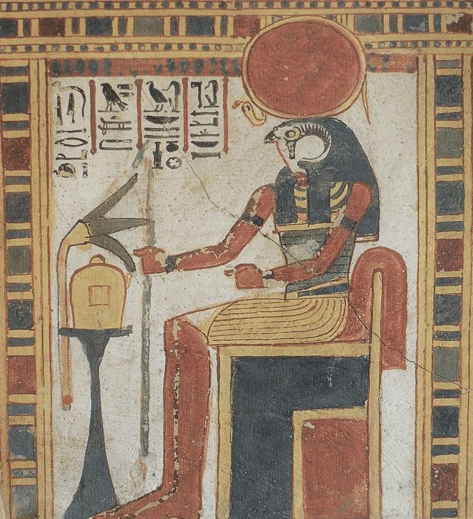 Representação egípcia do deus Rá, o sol