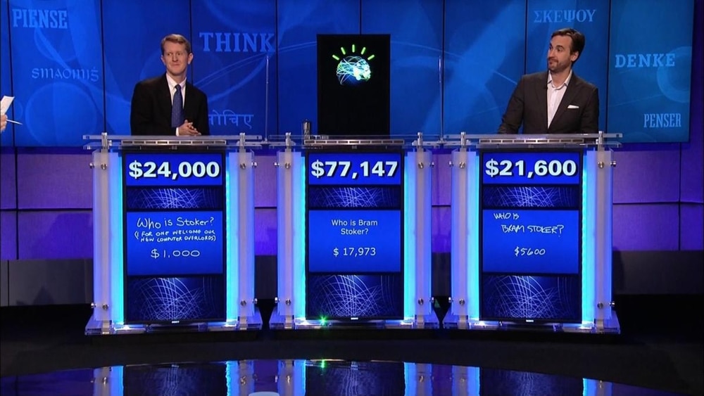 IBM Watson, tecnologia que utiliza NLU, entre antigos vencedores do prêmio do show Jeopardy!