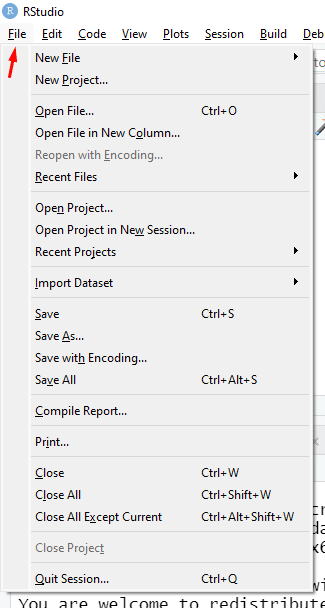 Todas as opções da função file no R Studio