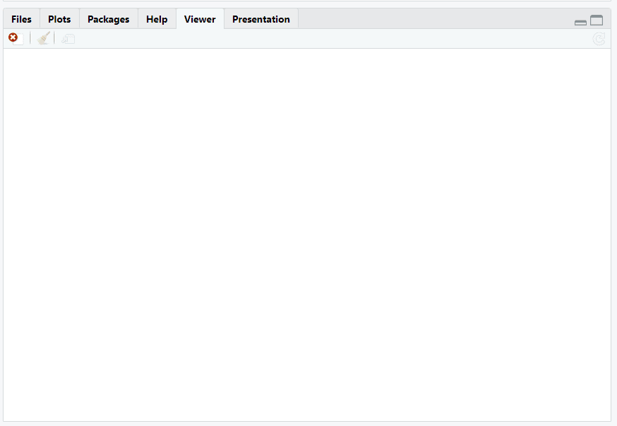 Tela de viewer do R Studio