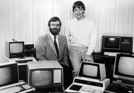 Retrato de Bill Gates e Paul Allen