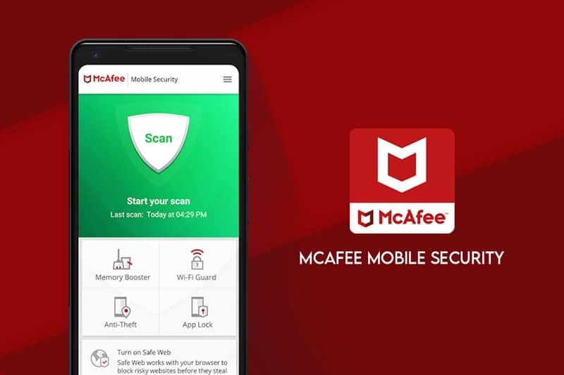 Logo do antivírus android McAfee Mobile Security