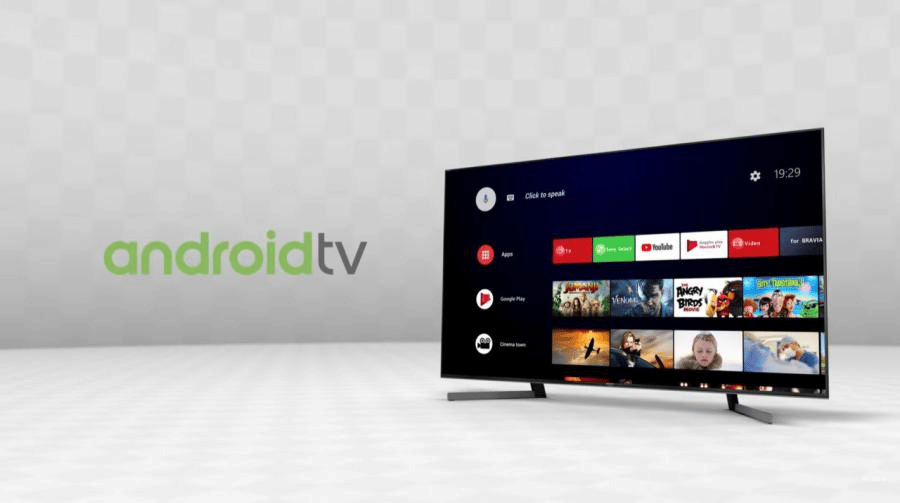 Imagem de uma TV Android
