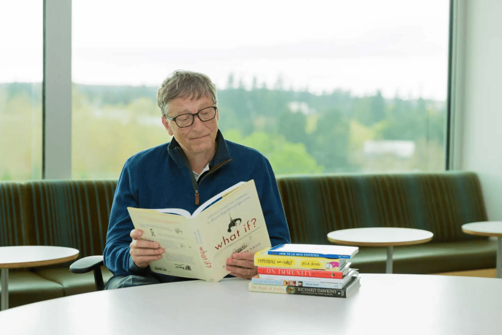 Bill Gates lendo