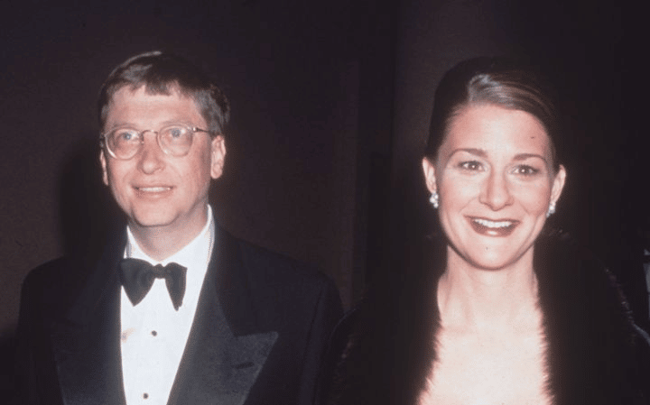 Bill Gates e esposa, Melinda Gates, em foto antiga