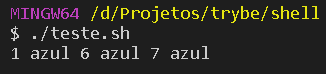 Resultado da busca de cor no shell script