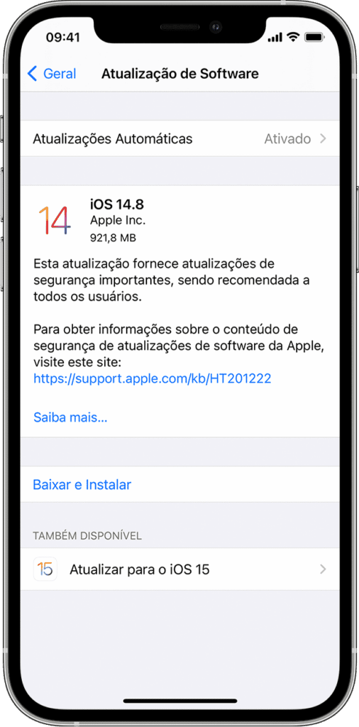 Como atualizar o IOS