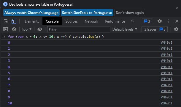 Tela de saída de dados com o algoritmo escrito