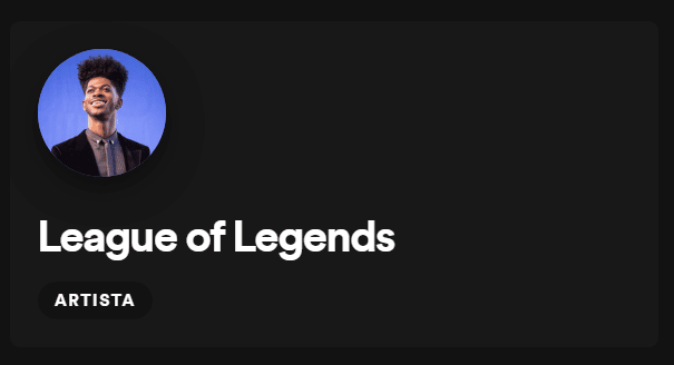League of Legends no Spotify