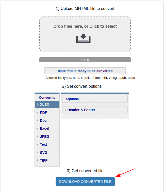 Fazendo download de arquivo XLSX