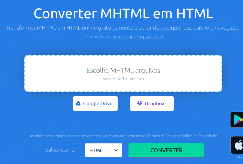 Convertendo para HTML